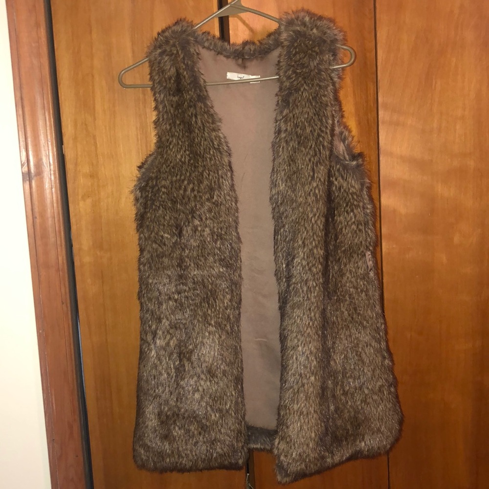 Brown, Fur vest
